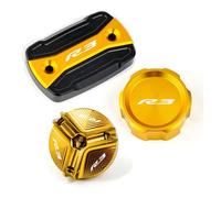Per YAMAHA YZFR3 YZF R3 YZF-R3 2015-2024 Moto CNC Anteriore Posteriore Serbatoio Del Liquido Freni Coperchio Del Serbatoio Tappo Di Riempimento Olio Accessori(Combo Gold)