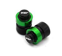 Per YZF R1 R3 R6 R25 R125 R7 R1M YZFR6 YZFR1 YZFR3 Tappo aria per pneumatico CNC per moto Tappi valvola ruota ermetici(VERDE)