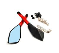 Per Z1000SX Z750 Z1000 Z650 Z900 Z800 Z250 Universial Moto Specchi Retrovisori Manubrio End Side Specchio(Red)