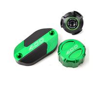 Per Z400 Z 400 SE Ninja400 2018-2024 2025 2026 CNC Moto Serbatoio Freno Anteriore Posteriore Coperchio Fluido Tappo Di Riempimento Olio(3pcs-Green)