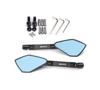 Per Z900 Z 900 Specchio Antiriflesso Blu Specchio Moto Universale Specchietto Retrovisore Lato CNC Specchietto Retrovisore(Black,Big-Mirror)