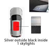Per Zeekr 007 CS1E 2023 2024 2025 1 Pezzo Parasole Per Tettuccio Apribile Per Auto Tetto Panoramico Scudo Termico Parasole Anti-UV Tendina Parasole(Silver Black)