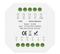 Per Zigbee per Smart Switch Module 16A per Tuya e per SmartLife App | Controllo vocale per relè con timer | Gruppo e memoria di spegnimento | AC 100-240V | Bianco (Zig-bee 2 on)