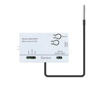 Per Zigbee Regolatore di Monitoraggio della Temperatura Con Sonda Impermeabile Per Tuya App Telecomando Ac85-265v Ingresso Unità Bianca Per Serra Fermentazione Sistema di Gestione del Clima (A)