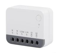 per Zigbee Smart interruttore della luce ZBMINIR2 per app eWeLink, modulo relè compatto per controllo vocale con per Alexa, supporta interruttore a bilanciere e pulsante, bianco