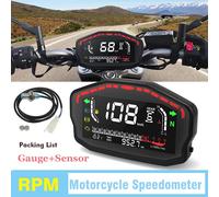 per1, 2,4 cilindri Scheda digitale per moto Dash Tachimetro universale per moto 0-14000r/min Contachilometri Indicatore di marcia regolabile 1X Speed Gauge