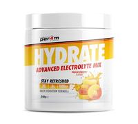 Per4m Hydration Electrolyte Mix, Sodio Potassio e Magnesio, Idratazione Ottimale durante lo Sport, Bevanda Sportiva Ipocalorica, Per Uso Prima e Dopo la Sessione Sportiva - Peach Sweets - 210g