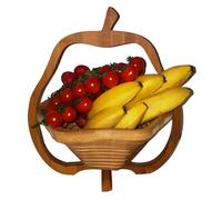 Pera Fruttiera 30x30cm Cesto di Frutta Sottobicchieri Cestino Legno Ciotola IN
