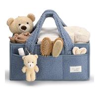 PeraBella Organizer per pannolini per bambini con manico, cestino regalo per doccia per ragazzi e ragazze, cestino portatile per pannolini, cestino portaoggetti per salviette, essenziale per la