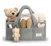 PeraBella - Organizer per pannolini per neonati con maniglia, cestino regalo per doccia per ragazzi e ragazze, organizer portatile per pannolini con contenitore per salviette, accessori essenziali per