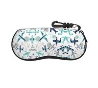 perangg Cassa molle del vetro di Shell dell'aereo, supporto degli occhiali da sole del protettore di vetro con la chiusura lampo per gli uomini e Wome