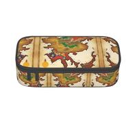 perangg Kingdom Of Bhutan Map - Astuccio portapenne di grande capacità, con cerniera, per ufficio e università