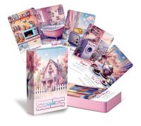 PERBDEAL Dreamy Home Fortune Reading Oracle Card, bordi in lamina rosa di alta qualità. per letture di amore e carriera, situazione karmica per amore e relazioni, mazzo Oracle per principianti