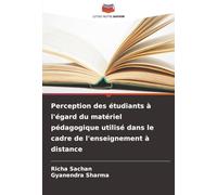 Perception des étudiants à l'égard du matériel pédagogique utilisé dans le cadre de l'enseignement à distance