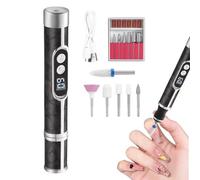 Perceuse À Ongles - Rechargeable À Faible Bruit Avec 18 | Ensemble De Perceuse À Onglēs Portable Sans Fil | Lime Électrique 11000 Tr/min, Pour La Maison, Le Salon, Les Voyages, Les Ongles Des