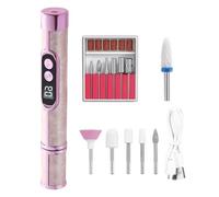 Perceuse À Ongles - Rechargeable À Faible Bruit Avec 18 | Ensemble De Perceuse À Onglēs Portable Sans Fil | Lime Électrique 11000 Tr/min, Pour La Maison, Le Salon, Les Voyages, Les Ongles Des