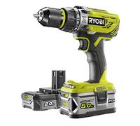 Perceuse-visseuse a percussion RYOBI 18V OnePlus - 2 batteries LithiumPlus 2.0Ah et 5.0Ah - 1 chargeur rapide R18PD31-252S