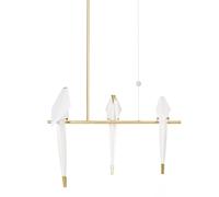 Perch Light Branch Lampadario Piccolo Ottone/Bianco Dimmerabile