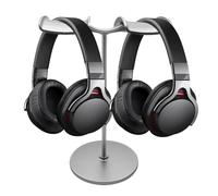 Percha Para Auriculares Con Doble Gancho, Estante De Almacenamiento Para Auriculares | Soporte Para Auriculares, Soporte Para Auriculares Para EscritorioSoporte Metálico Para Auriculares De Escritori