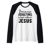 perché Adulti cristiani Uomini e Donne grati grati grati Maglia con Maniche Raglan