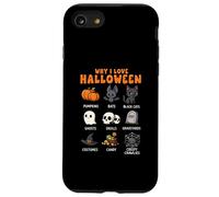 Perché amo Halloween zucca gatto nero fantasma teschi mamma papà Custodia per iPhone SE (2020) / 7/8
