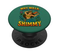 Perché camminare quando puoi vibrare vibrazioni di danza del ventre PopSockets PopGrip Adesivo