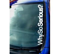 Perché Così Serio? Adesivo Decal Comico In Vinile A Forma Di Auto Finestrino