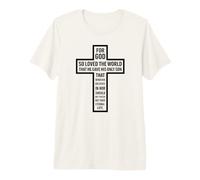 perché Dio ha Tanto Amato Il Mondo Giovanni 3:16 Christian Cross Maglietta Premium