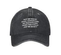 perché Essere razzista Frank Basta Essere Tranquillo Oceano Estate retrò Cowboy Lavato Berretti da Baseball Uomini Denim Cappelli da Sole da Donna Hip Hop Trucker cap
