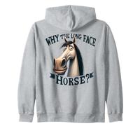 perché Il Cavallo a Faccia Lunga Divertente Gioco di Parole equino Felpa con Cappuccio