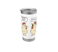 Perché il pollo è così divertente perché scherzo divertente per gli amanti dei polli Bicchiere termico in acciaio inox doppia parete