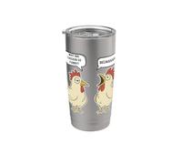 Perché il pollo è così divertente perché scherzo divertente per gli amanti dei polli Bicchiere termico in acciaio inox doppia parete