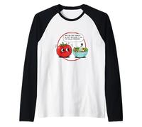 perché Il Pomodoro Blush ha Visto l'insalata condimento Divertente Scherzo di papà Maglia con Maniche Raglan