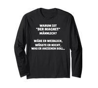 perché Ist der Magnet Männlich Divertente Scherzo sul Magnete Tedesco Maglia a Manica