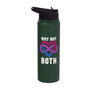 Perché Non Entrambi Cuore Infinito Poliamore Bi Stainless Steel Insulated Water Bottle
