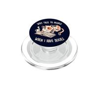 Perché parlare con le persone quando ho libri Carino lettura gatto EduEly PopSockets PopGrip per MagSafe
