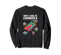 perché perdo a Cornhole Divertente Cornhole Giocatore Felpa