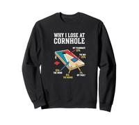 perché perdo a Cornhole Divertente Cornhole Giocatore Felpa