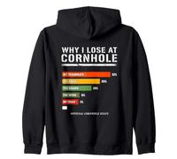perché perdo a Cornhole Funny Statistiche Ufficiali Felpa con Cappuccio