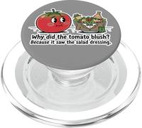 Perché pomodoro blush sega insalata condimento divertente papà scherzo gioco di parole umorismo PopSockets PopGrip per MagSafe