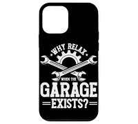 Perché rilassarsi quando il garage esiste Garage Meccanico Car Guy Custodia per iPhone 12 mini