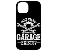 Perché rilassarsi quando il garage esiste Garage Meccanico Car Guy Custodia per iPhone 14