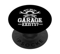 Perché rilassarsi quando il garage esiste Garage Meccanico Car Guy PopSockets PopGrip Adesivo