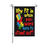 Perché scegliere le bandiere per la consapevolezza dell'autismo Born To Standflag 12 * 18 pollici, stendardo bifacciale senza asta