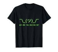 perché Sei ASCIIng Me? ASCII Shrug Retro Art Coder Coding Maglietta con Stampa Grafica Economica