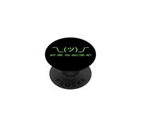 Perché sei ASCIIng Me? ASCII Shrug Retro Art Coder Coding PopSockets PopGrip Adesivo