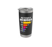 Perché sono tornato a scuola Motivi divertenti Grafico a barre Matematica Umorismo Bicchiere termico in acciaio inox doppia parete