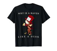 perché Un Corvo è Come Una scrivania Vintage Wonderland Top Hatter Maglietta