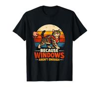 perché Windows Non Basta | Guinzaglio Cat Humor Maglietta