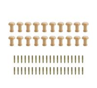 Perchero Pared Madera, WJUAN 20 Piezas Colgador Pared, Pequeño Percheros Pared Madera Maciza, con Tornillos, Diseño Elegante, para Colgar Toallas, Bolsos, Llaves